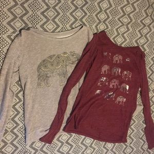 Lucky Brand Elephant Shirt and Sweat Shirt